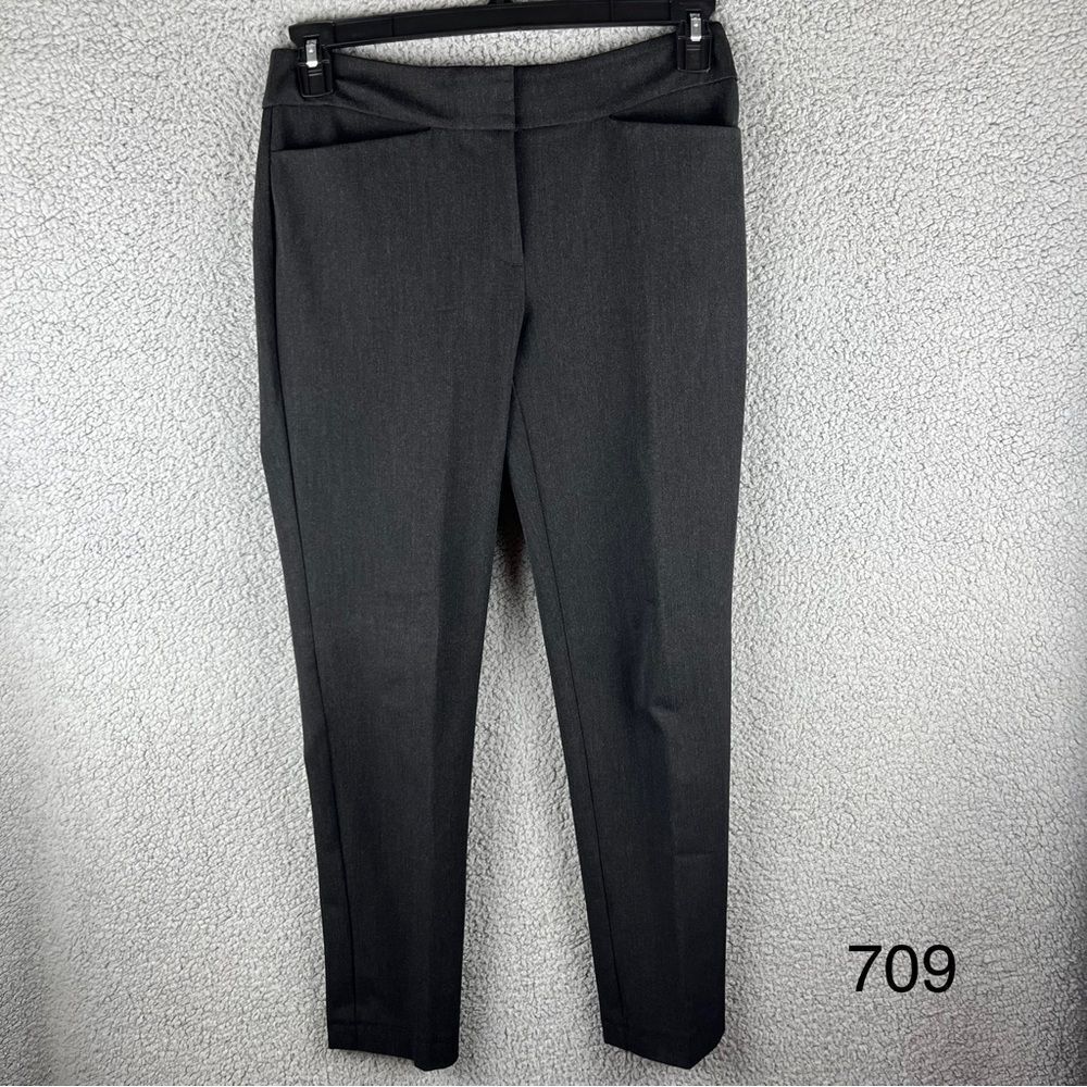 Ann Taylor Factory Women's Gray Pleated Polyester Blend Dress Pants Size 2